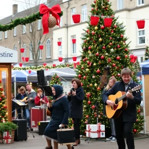 Crowd enjoying the Arcadia Scottish Christmas Festival