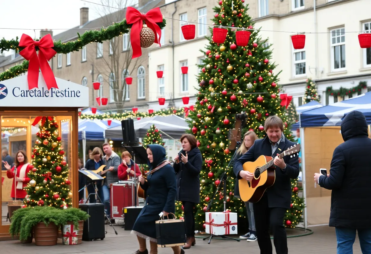 Crowd enjoying the Arcadia Scottish Christmas Festival