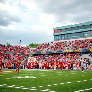 Bixby Spartans football team during the state championship game