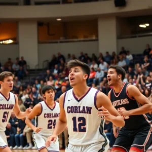 Central Christian College Men's Basketball team during a game