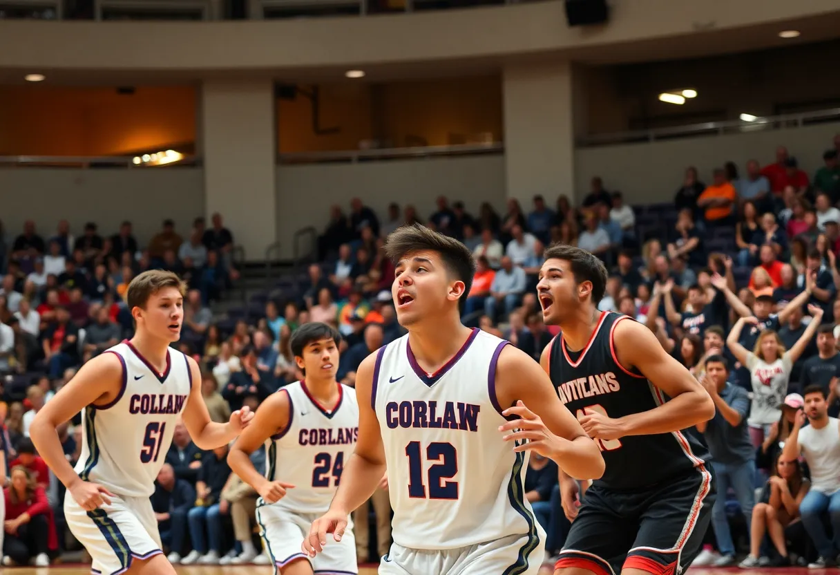 Central Christian College Men's Basketball team during a game
