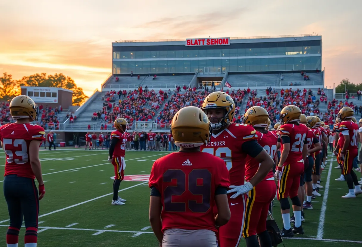 High school football championship game featuring Jones Longhorns and Washington Warriors.