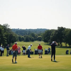 Participants at the Choctaw Nation Golf Tournament raising funds.
