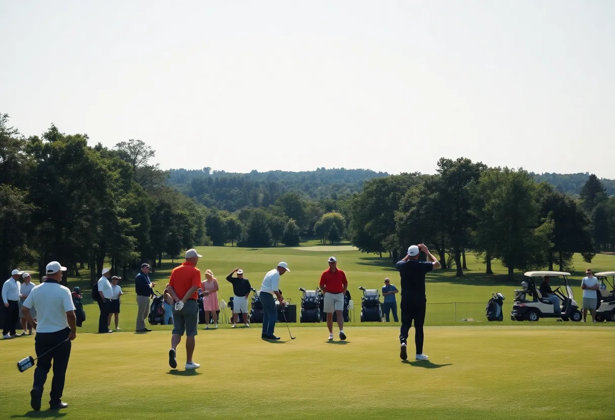 Participants at the Choctaw Nation Golf Tournament raising funds.
