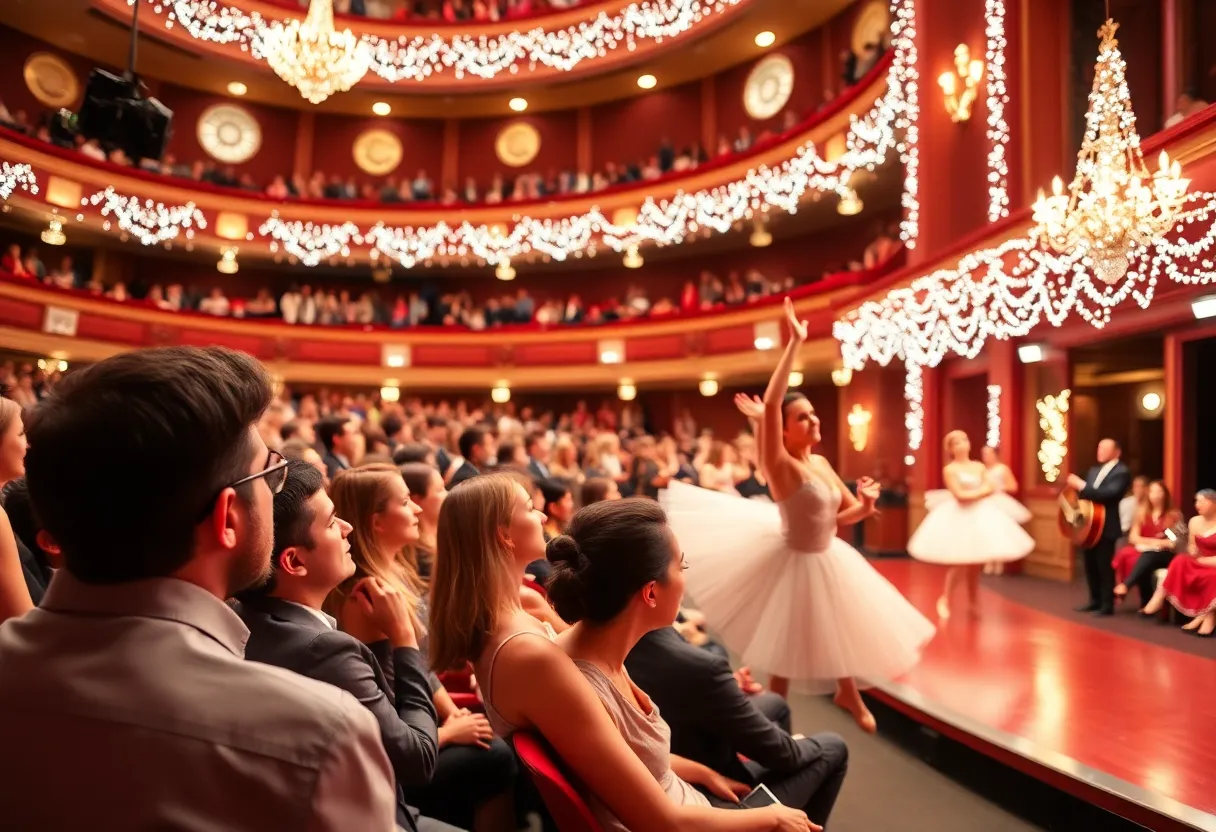 Audience at Civic Center Music Hall enjoying a live performance