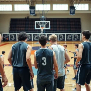 Classen SAS basketball team playing a game
