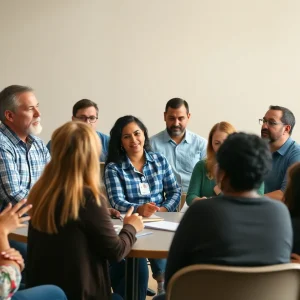 Community members discussing Muscogee Creek Freedmen citizenship