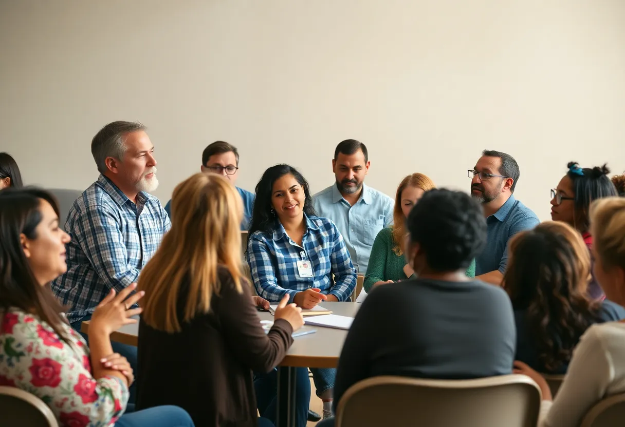 Community members discussing Muscogee Creek Freedmen citizenship