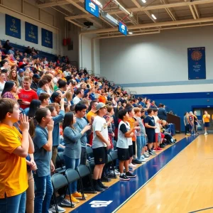 High school basketball game between Crooked Oak and Oklahoma Christian with players in action.