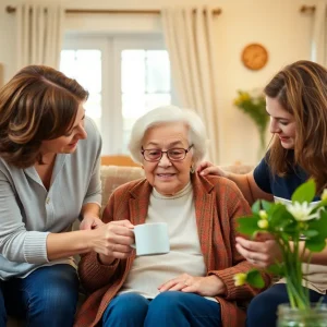 Sisters providing care for seniors at home