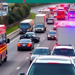 Traffic congestion on I-44 Westbound due to a vehicle accident