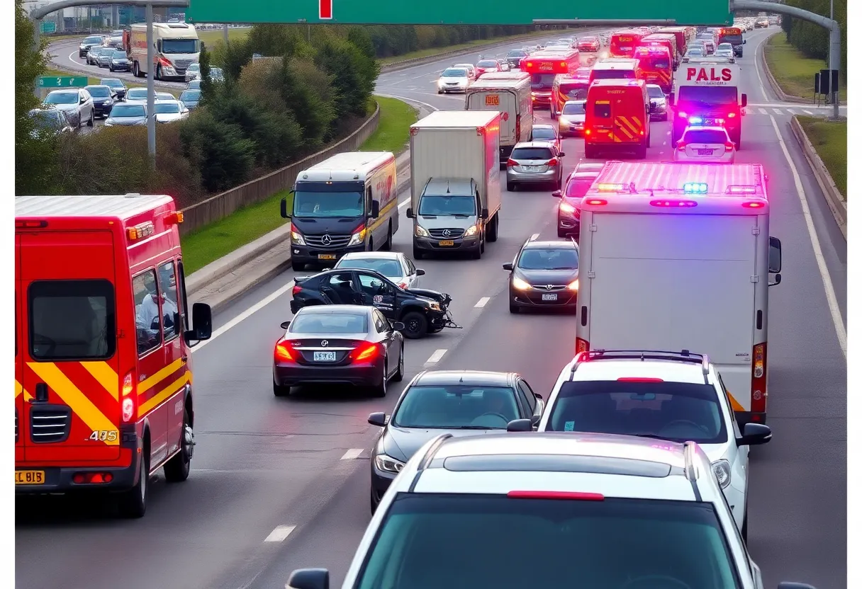 Traffic congestion on I-44 Westbound due to a vehicle accident