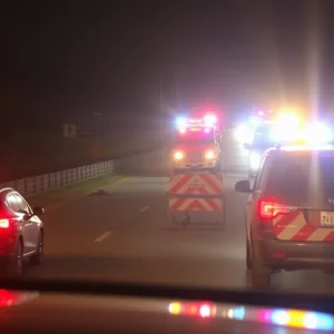 Emergency services responding to a crash on I-44 in Oklahoma City