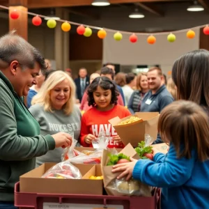 Community members participating at the Lift Up Families fundraiser