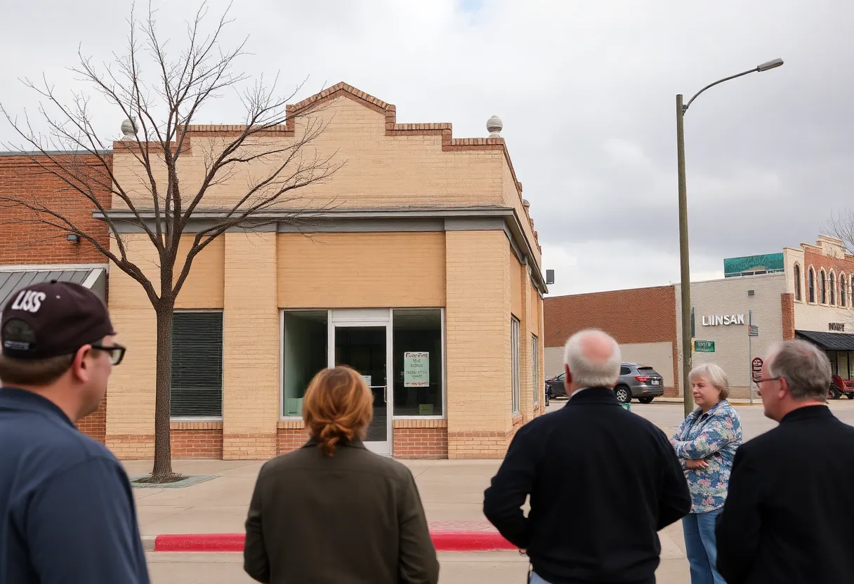 Closed First National Bank of Lindsay building