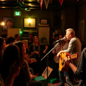 Audience enjoying the music performance at Sheet's Creek.