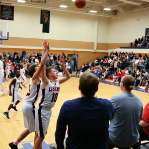 Mead Panthers basketball team celebrating a victory