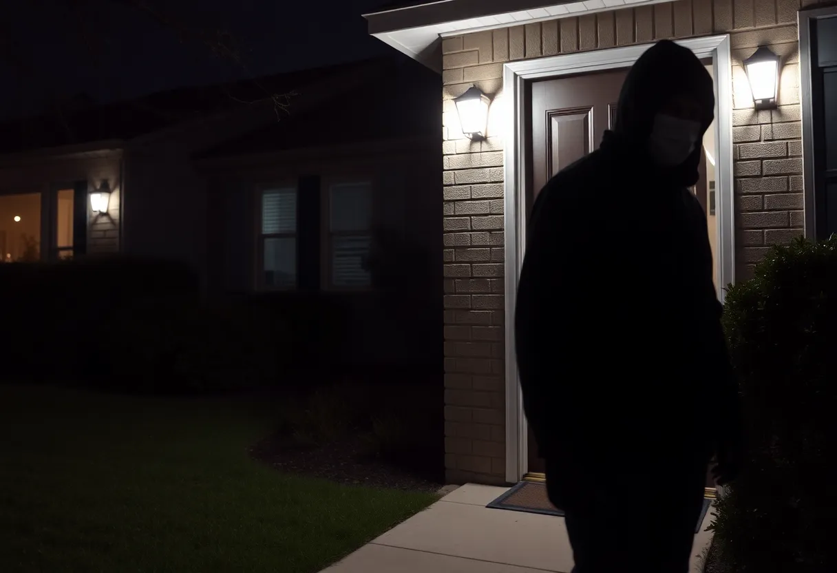 Masked Intruder at Midwest City Residence