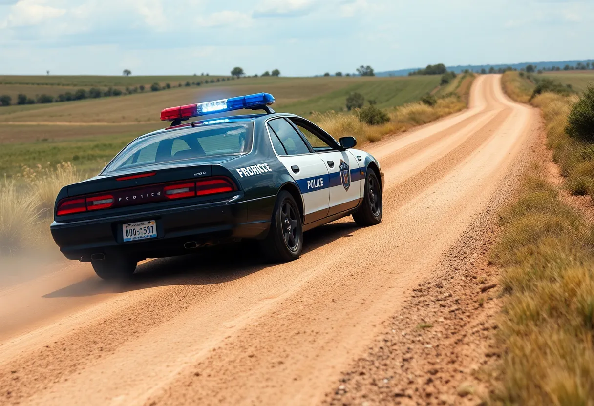 OHP trooper car after crash during high-speed pursuit
