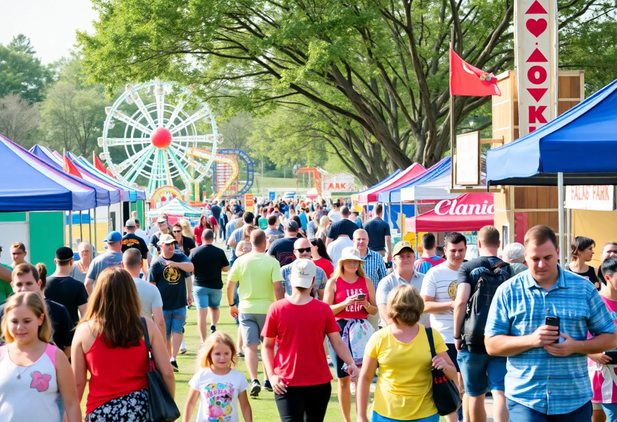Visitors enjoying events at Oklahoma City's Fair Park