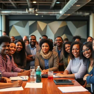 Diverse group of entrepreneurs collaborating in Oklahoma City