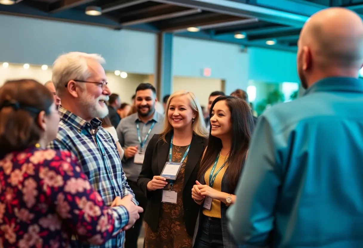 Attendees networking at the Oklahoma City Chamber Annual Meeting