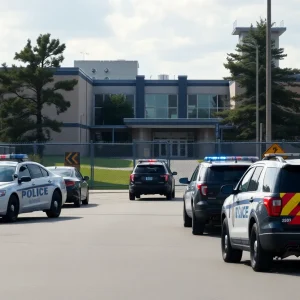 Correctional facility in Oklahoma City with law enforcement presence