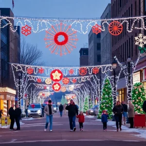 Families enjoying holiday decorations and events in Oklahoma City