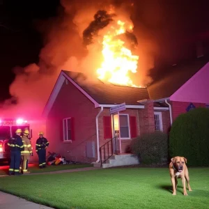 Firefighters responding to a house fire in Oklahoma City