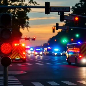 Emergency response at an intersection in Oklahoma City