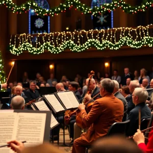 Oklahoma City Philharmonic performing at a Christmas concert