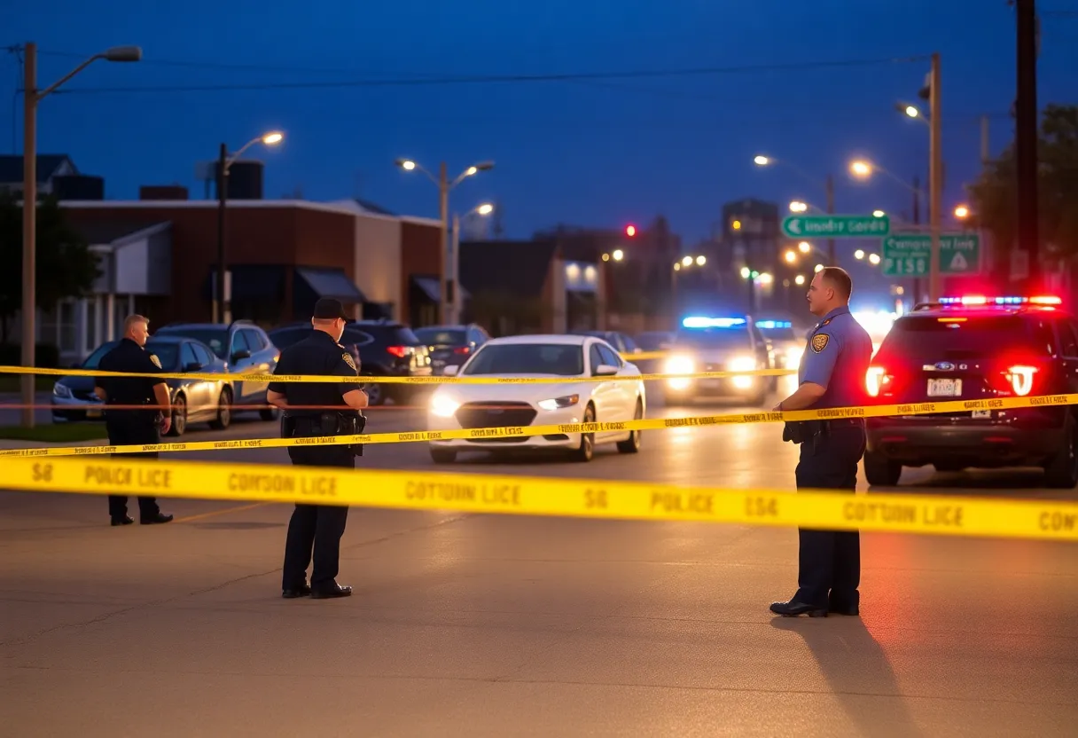 Oklahoma City police at a crime scene