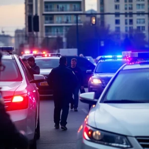 Scene from Oklahoma City police shooting incident