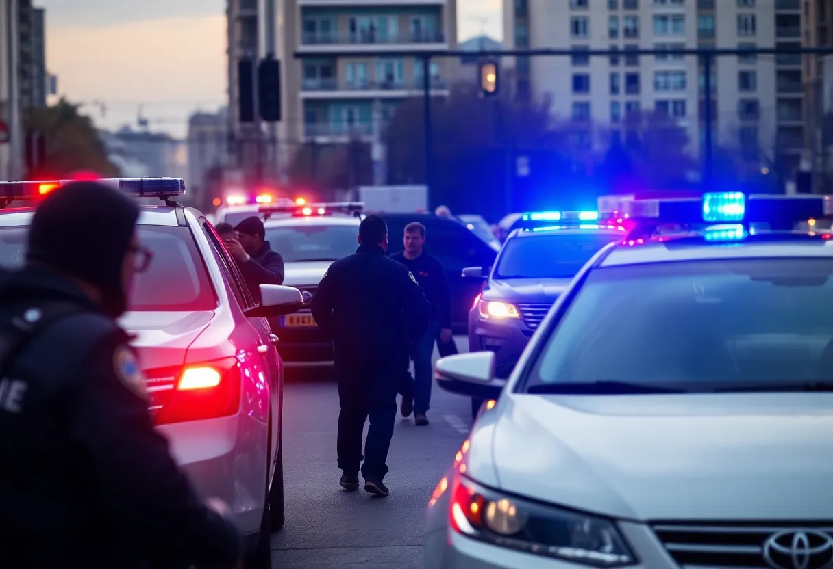 Scene from Oklahoma City police shooting incident