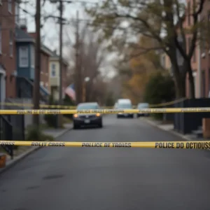 Police investigation scene in Oklahoma City after shooting incident