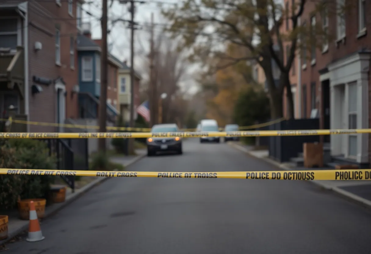 Police investigation scene in Oklahoma City after shooting incident