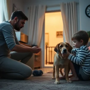 Scene of a home, evoking the tragic incident of a toddler's fatal dog attack.