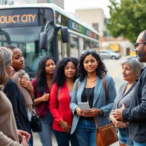Residents of Oklahoma City discussing public transportation options
