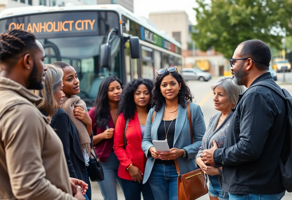 Residents of Oklahoma City discussing public transportation options