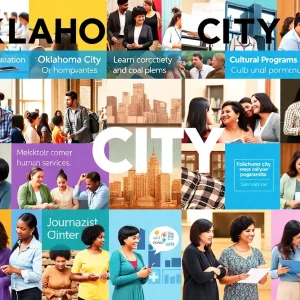 Collage of Oklahoma City nonprofits working together to support community needs.