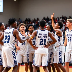 Oklahoma State Cowboys basketball team playing a game