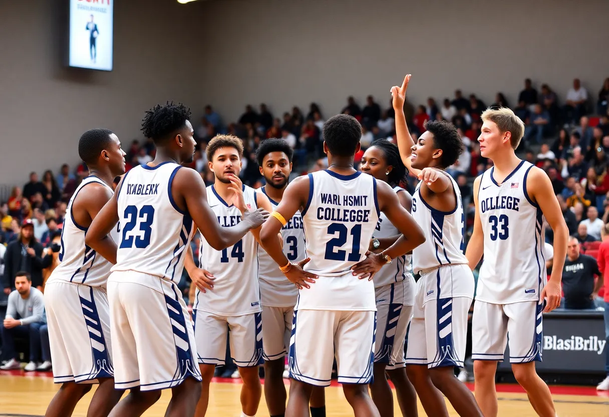 Oklahoma State Cowboys basketball team playing a game