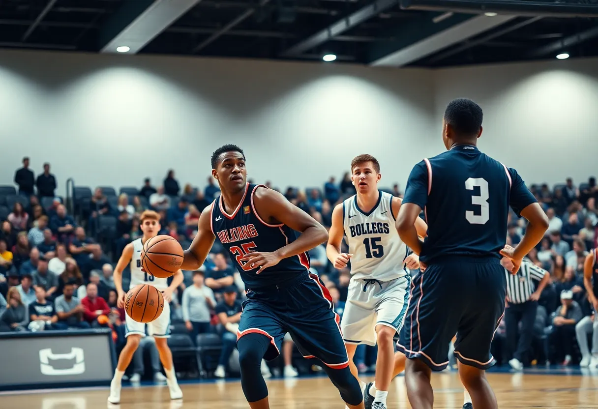 Oklahoma State Cowboys basketball game in action