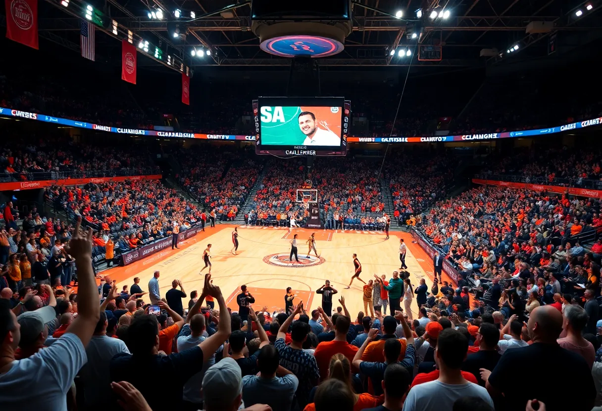 Basketball game featuring Oklahoma State Cowboys and Kansas City Roos