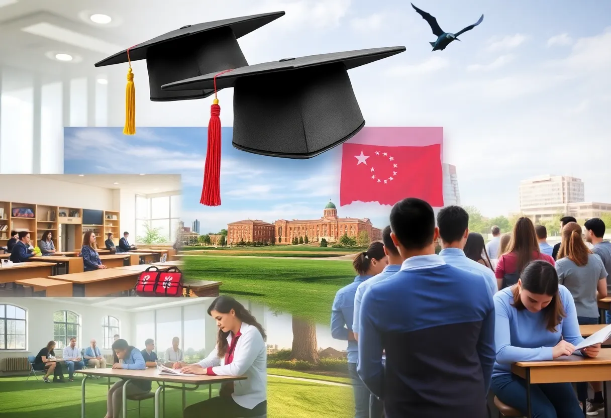 Imagery representing the termination of degree programs at the University of Oklahoma
