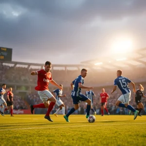 Pocola football team in action during semifinal match