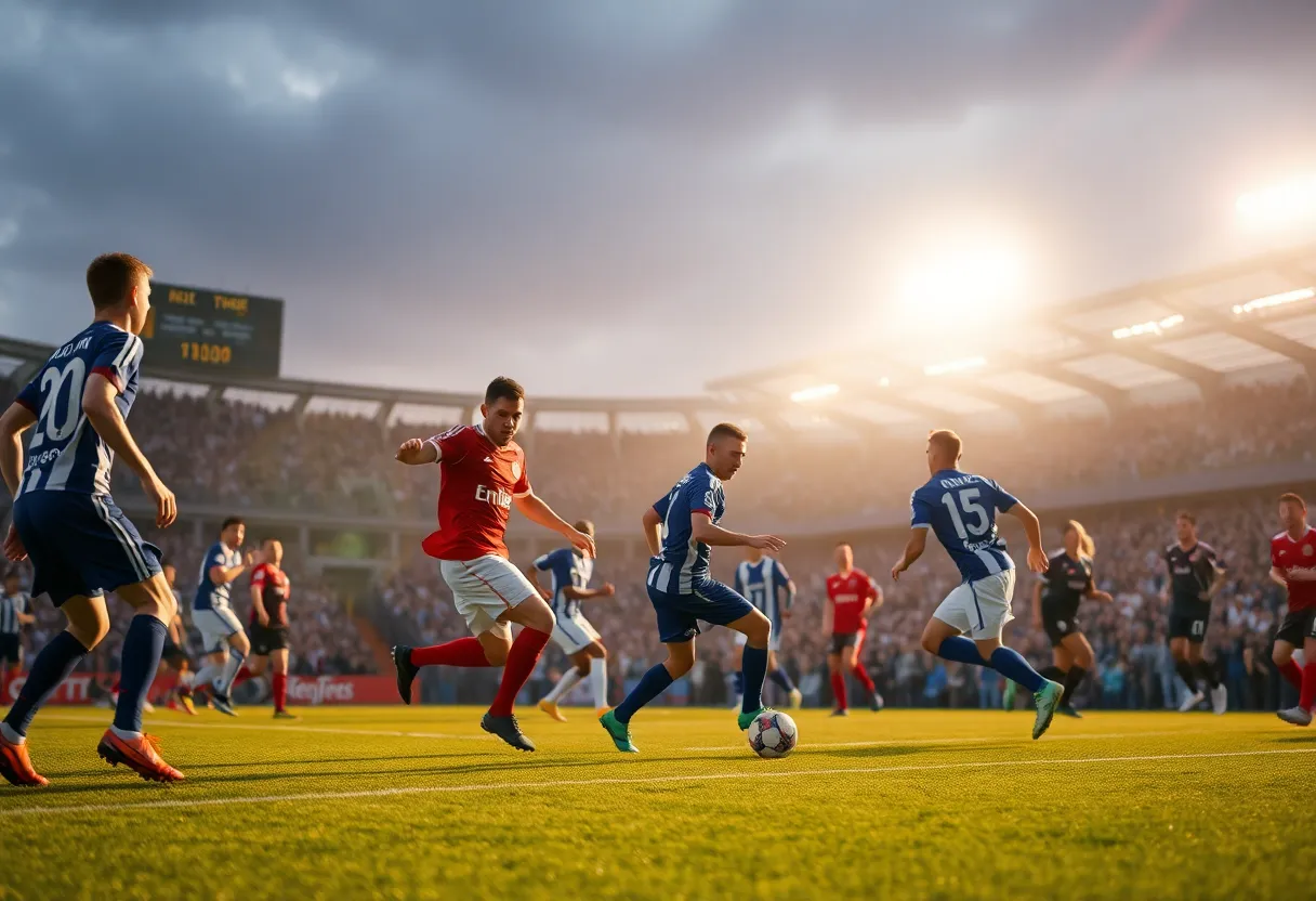 Pocola football team in action during semifinal match