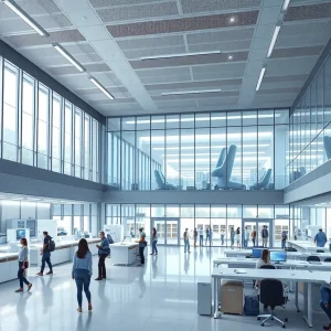 Conceptual rendering of the new Rogers State University STEM Center