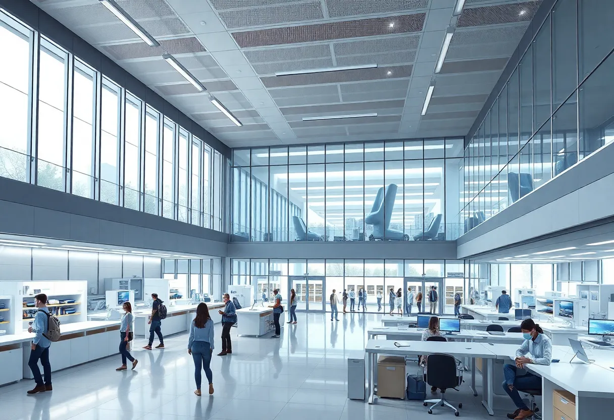 Conceptual rendering of the new Rogers State University STEM Center