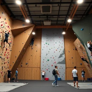 Climbers enjoying the facilities of The Silos Climbing Gym
